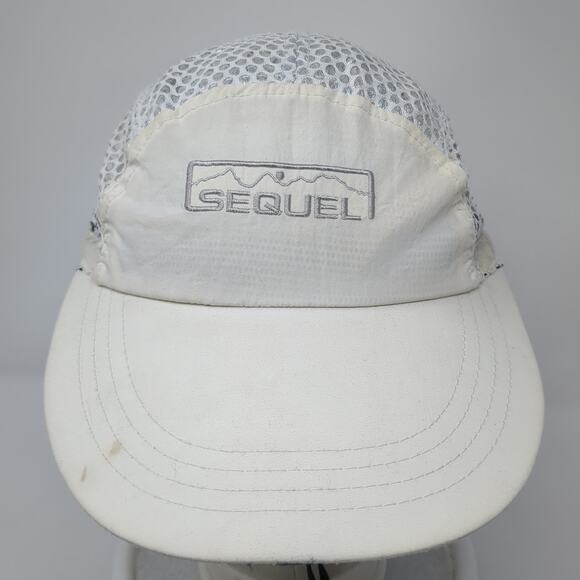 Sequel Slideback Baseball Cap White One Size Adjustable Drawstring Embroidered - Picture 2 of 8